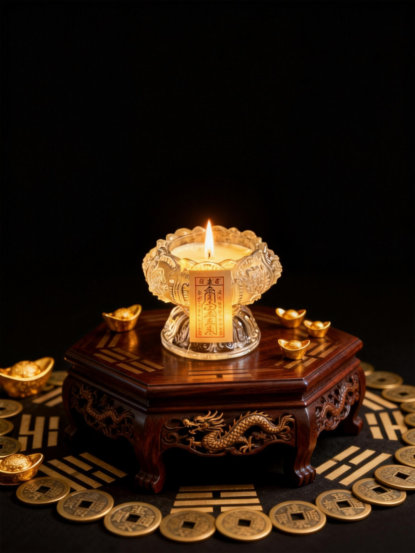 闾山财源聚宝烛 - 招财系列